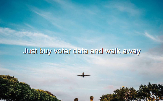 just buy data and walk away