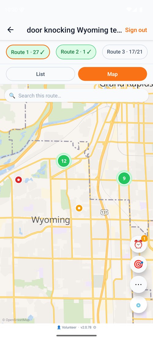 Live route map